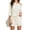 Beige, variant on 2 PCS Off Shoulder Women's Outfits Sweater Sets Knit Top Shorts Matching Suits Cute Pajama Lounge Set