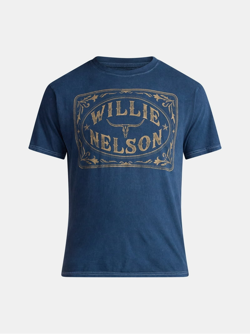 Willie Nelson Men's and Big Men's Graphic Tee with Short Sleeves