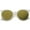 White-Gold / Gold Mirror, variant on sunglassLA - Womens Half-Frame Marble Finish Moon Cut Color Mirrored Lens Round Sunglasses - 55mm