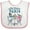 White/Pink, variant on Inktastic Tea Time In Paris-Colorful French Poodles Boys or Girls Baby Bib