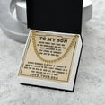 thumbnail image 3 of To My Son - Never Forget That - From Dad, Cuban Link Chain, Stainless Steel or Yellow Gold, Message Card & Gift Box, 3 of 5