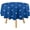 Polka Dots Deep Blue White, variant on Polka Dots Black and White Tablecloth 60inch Round Table Cover Washable Table Cloth for Kitchen Dinning Party Tabletop Modern Decoration