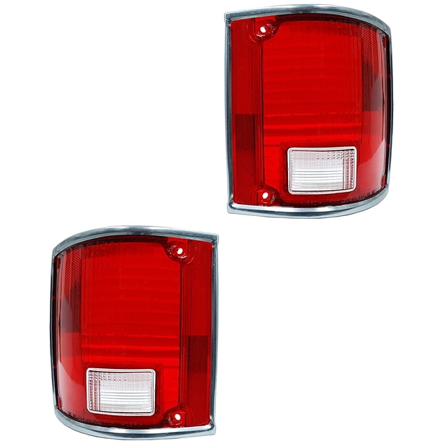 Par de Calaveras Pickup 1978 A 1991 Chevrolet C/Cromo TYC .