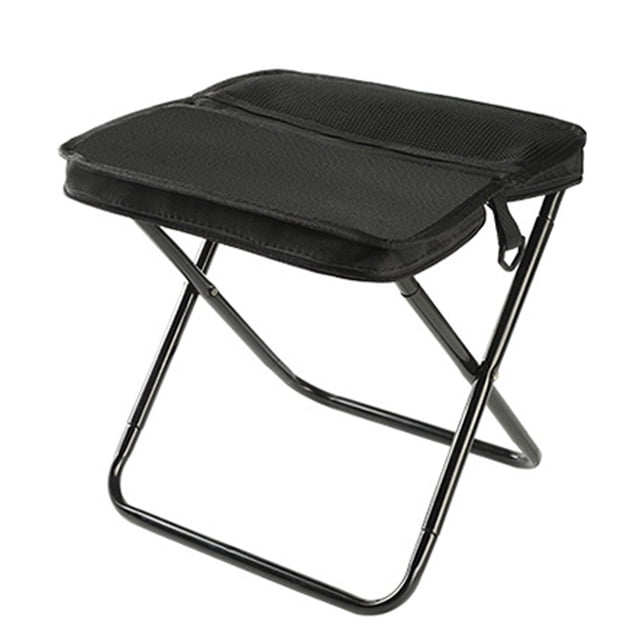 Yuarrent Silla plegable portátil para acampar, pesca, camping, resistente y duradera. carpas negro