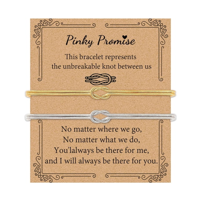 Pulseras GRCLD Love Knot Promise chapadas en oro para parejas