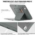 thumbnail image 3 of Allytechgroup iPad Pro 11 Inch 2024 Case, Multi Angle Viewing Stand Auto Sleep Wake Build In Screen Protector Shockproof Protective Flip Case Cover for Apple iPad Pro 11" M4 2024, Gray, 3 of 10