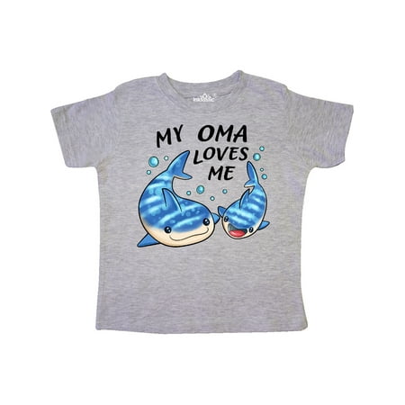 

Inktastic My Oma Loves Me- whale shark Gift Toddler Boy or Toddler Girl T-Shirt