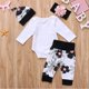 thumbnail image 4 of Guardurnaity 4 Uds. Ropa para bebé recién nacido, mono, mono, pantalones, diadema, sombrero, conjunto de 0 a 6 meses Prendas para la parte del cuerpo, 4 of 6