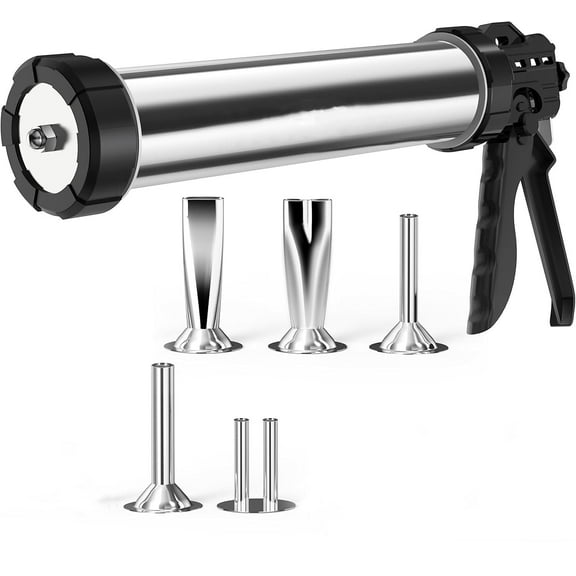 Gogcaro Professional Beef Jerky Gun Kits Stainless Steel Jerky Maker - Jerky Maker Jerky Cannon Meat Gun Stainless Steel Jerky Gun Large Capacity Jerky Making Kit