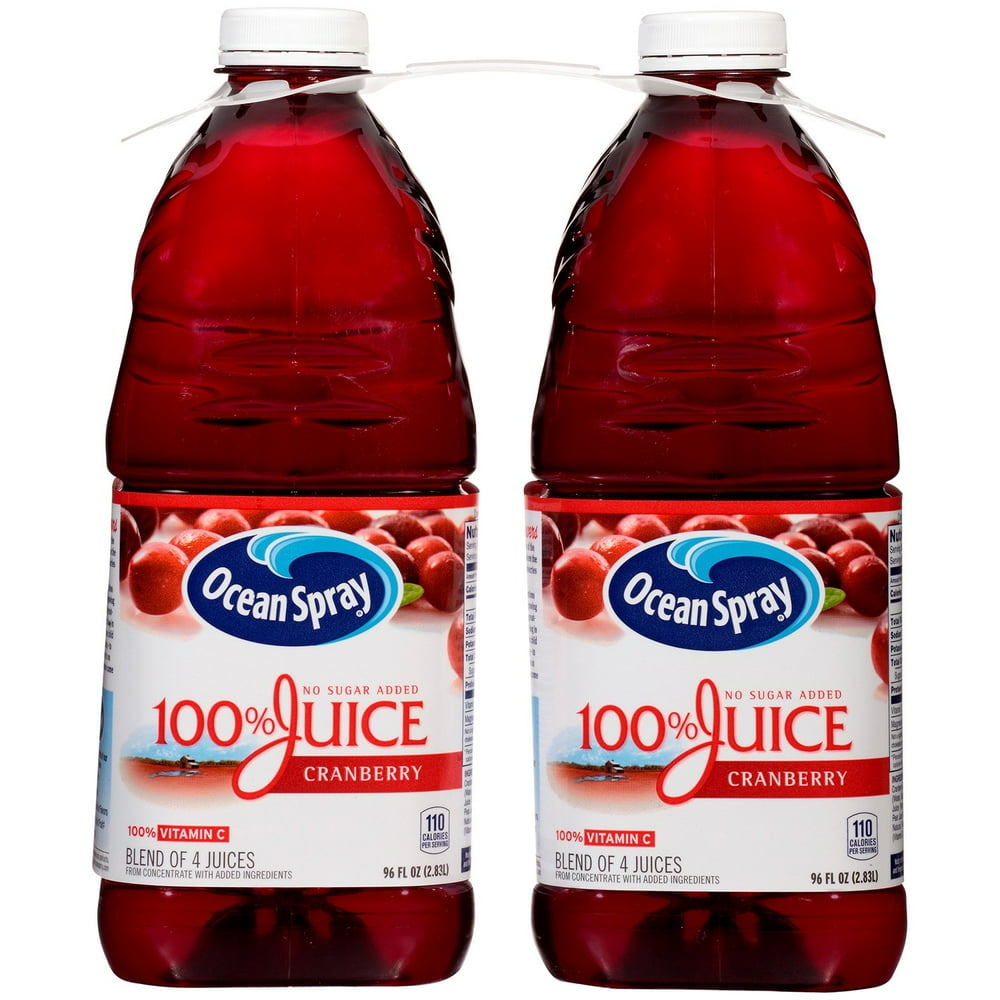 Ocean Spray 100 Cranberry Juice (96 Ounce, 2 Pack)
