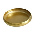 thumbnail image 4 of Fancyes Food Platter Fruit Tray Cosmetic Storage Tray Serving Dish Serving Tray Metal Fruit Plate for Cookie Desserts Nuts Restaurant gold 30cmx7.5cm, 4 of 8