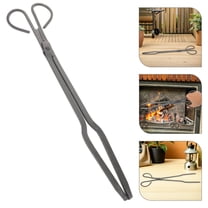 UPOUART Indoor and Outdoor Fireplace Log Tongs with Soft Grip and Heavy Duty Iron Construction
