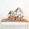 thumbnail image 5 of Tx USA Corporation Patio Decorative Metal House Shaped Planters, Set Of 2, 5 of 7
