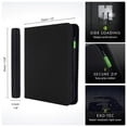 thumbnail image 2 of Vault X 12 Pocket Trading Card Zip Binder, 480 Cards, Premium Exo-Tec Album Material, 20 Side-Loading Pages, Folder, Sports, TCG (Black), 2 of 8