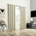 thumbnail image 6 of Sun Zero Bergen 1-Piece Theater Grade Extreme 100% Blackout Rod Pocket Curtain Panel, 40"X63", Cream, 6 of 8