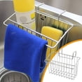 thumbnail image 2 of 304 Stainless Steel Sponge Holder, Dish Soap Dispenser Caddy with Drain Hooks, Under Sink Organizer Rack for Kitchen Sink, Rust Proof Cleaning Tool Storage, 1*Stainless Steel Kitchen Sponge Holder, 2 of 8