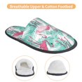 thumbnail image 3 of KLL Flamingo Slippers for Women Men House Slip on Indoor Outdoor Bedroom Furry Fleece Lined Ladies Comfy Anti-Skid Rubber Hard Sole-Large, 3 of 8