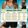 thumbnail image 2 of absuyy Shorts Bathing Suits for Women Printed Conservative Summer Saving 2 Piece Tankini Swimsuits White Size S, 2 of 6