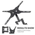 thumbnail image 3 of ifundom Black Adjustable TV Wall Rack with Rotation and Tilt for Optimal Home Viewing, 3 of 8