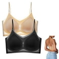 thumbnail image 2 of XFHLMJFF Bras For Women Soft Cozy Casual Everyday Bralette Front Side Buckle Lace Edge Without Steel Ring Movement Seamless Gathering Adjustment Yoga Sleep Leisure Underwear, 2 of 3