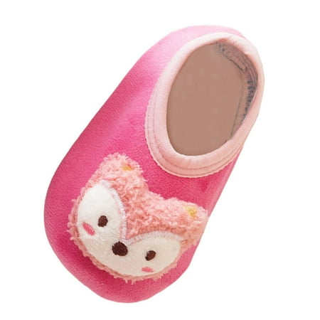 kamemir Baby Sock Shoes Baby Sock Shoes Baby Walking Shoes Non-Slip Breathable Slippers with Soft Rubber Sole Baby Boys Girls Sneakers(Hot Pink 12-18 Months)