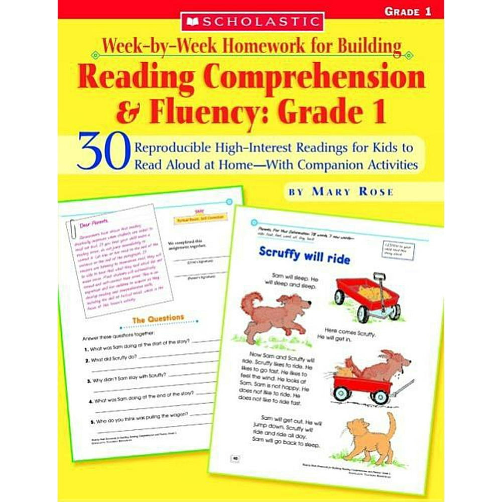 Week-by-week homework for building reading comprehension and fluency: grade 1 pdf picture