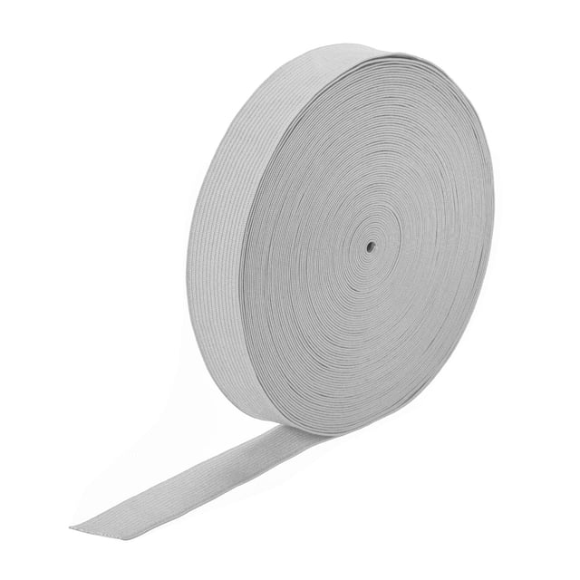 Bobina de bandas elásticas Uxcell de alta elasticidad para pelucas, cinturones y pantalones en gris claro