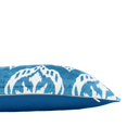 thumbnail image 2 of Mood Blue Silk Velvet Ikat Pillow, 16" X 24", 2 of 3