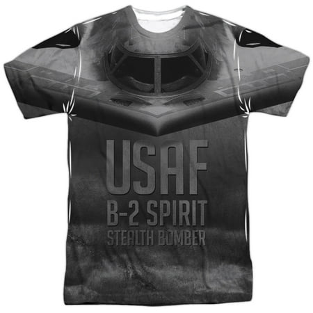- US Air Force USAF B-2 Spirit Stealth Bomber Adult 2-Sided Print T-Shirt