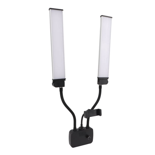 Luz de Vídeo LED 45W Luz de Relleno de Brazos Dobles USB Regulable Con Soporte para Teléfono para Fotogramante Transmisiónis en Vivo