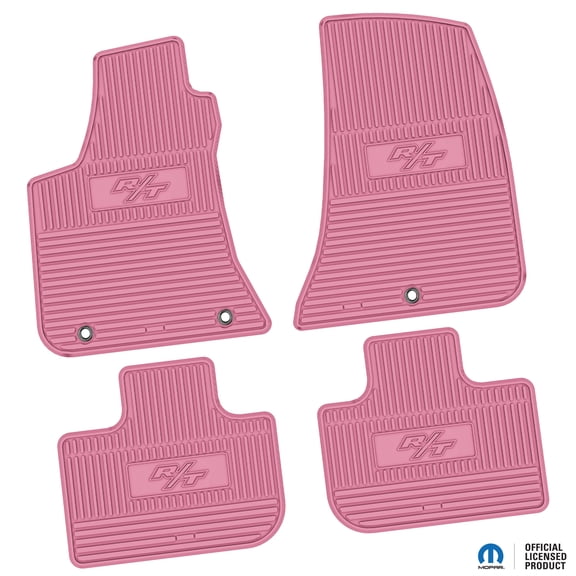Flextread Floor Mats for 11-23 Dodge Charger RWD - Mopar Licensed Factory Fit - Pink w/ R/T Insert - 100% Made in USA
