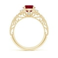 thumbnail image 2 of ANGARA Natural Aeon Vintage Style Solitaire 1.4 ct Ruby Filigree Engagement Ring in 14K Yellow Gold for Women (Size-7mm) | July Birthstone, Anniversary, Jewelry Gift for Women | Natural Ruby Ring, 2 of 9