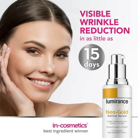 Neo-Gold Retinol Serum, 2oz / 60ml by Lumirance helps with fine lines, wrinkles on your face and eye area.  Start seeing results in just 15 (Best Eye Serum For Fine Lines)