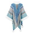 thumbnail image 3 of Hfyihgf Women's Oversizd Shawl Cardigan Batwing Sleeve Faux Fur Trim Cape Wool Winter Warm Cloak Poncho Coat, 3 of 4