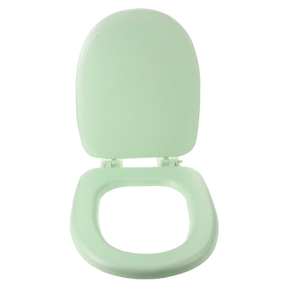 LOLIPPYY U Shaped Foam Toilet Seat Quiet Close Comfortable Light Green for Bathroom