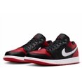 thumbnail image 1 of A i r-Jor-dan 1 Low "Bred Toe" Black/Gym Red-White 553558-066 Size 7 NEW, 1 of 6
