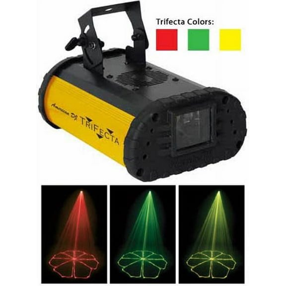 American DJ TRIFECTA Pro Lighting 3-Channel Club Multi Color Laser Light Effect