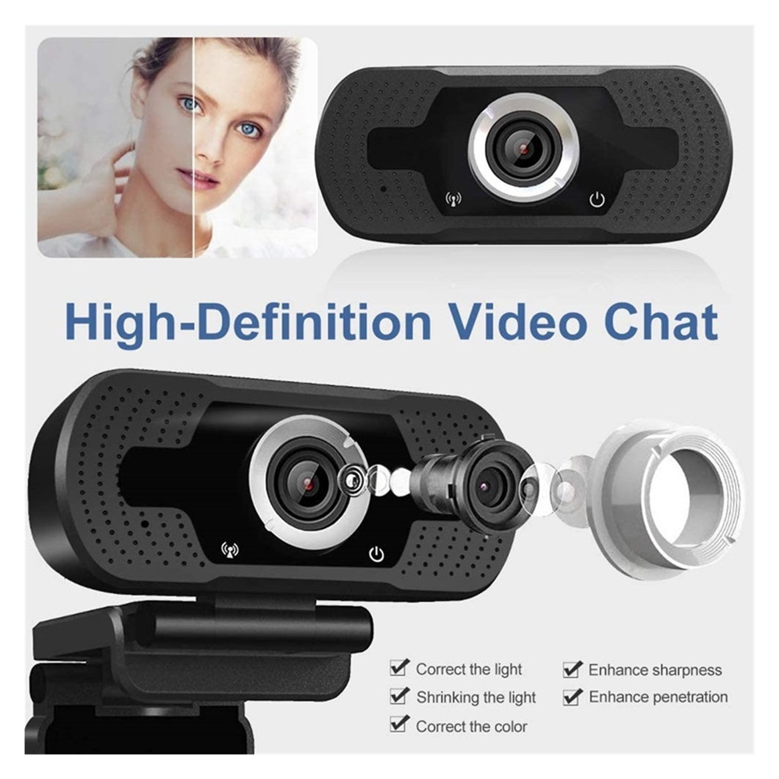 Webcam 1080P Full HD Web Camera With Microphone Web Cam 1080p For PC Computer Laptop Desktop USB Camara Web ,HD Video