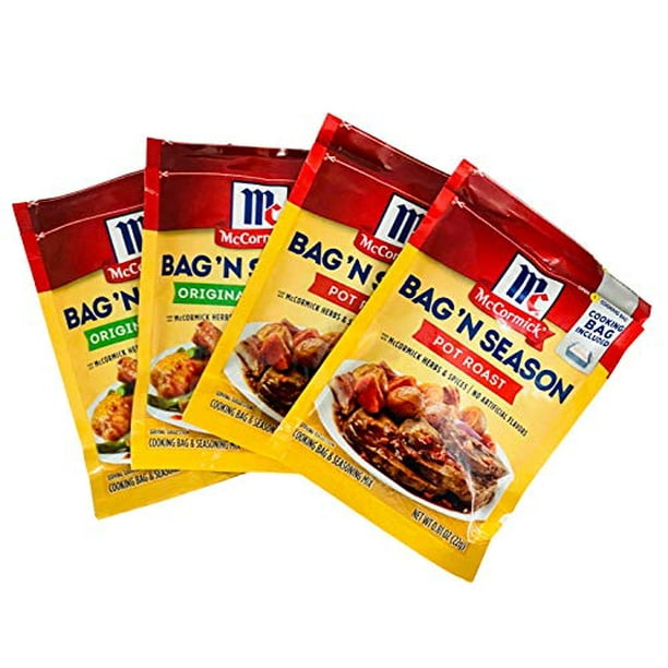 Mccormick Pot Roast And Chicken Bag N Season Cooking Bag And Seasoning