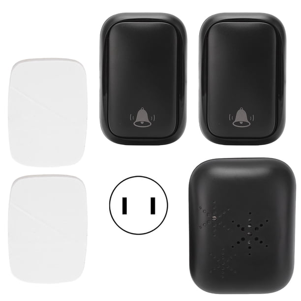 Timbre de seguridad para el hogar, juego de timbre inalámbrico AC110-230 V, timbre autoalimentado, juego de timbre inalámbrico de grado profesional Jadeshay A