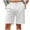 White, variant on JUUYY Men's Casual Flax Shorts Pants Regular Fit Solid Color Button Pocket Straight Leg Summer Beach Shorts Coffee XXL