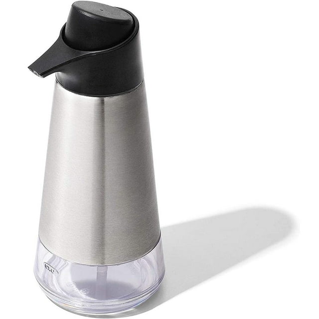 Dispensador de jabón OXO Good Grips de acero inoxidable, 450 ml