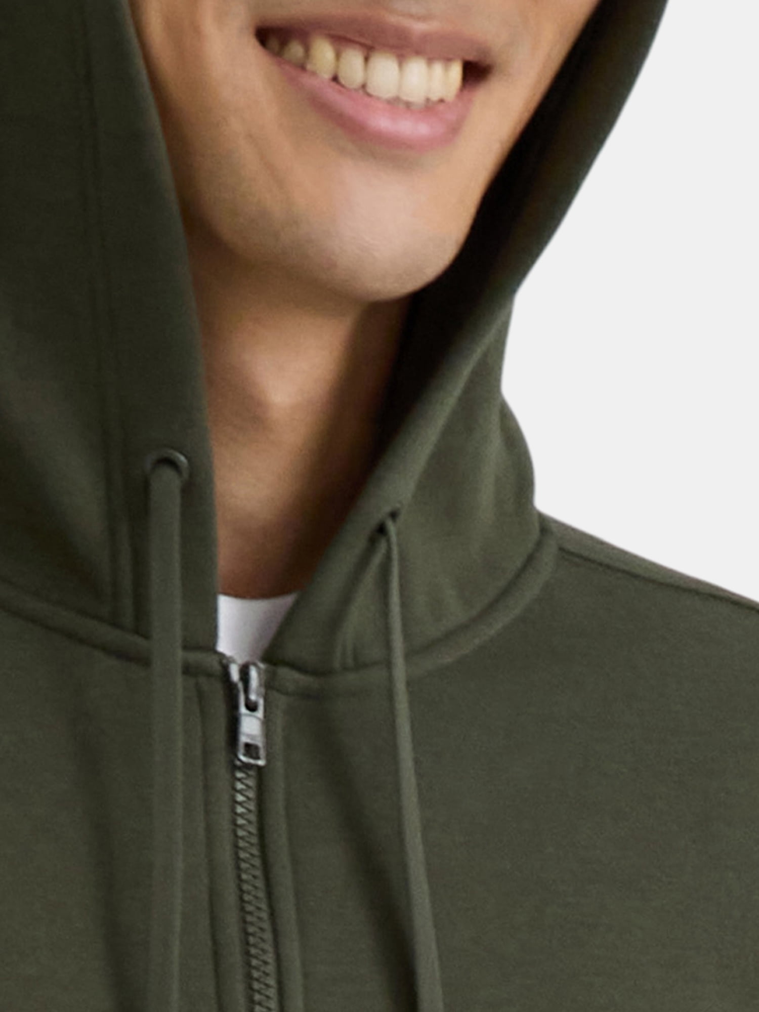 Athletic Works Men's and Big Men's Zip Up Fleece Hoodie Sweatshirt, Sizes S-5XLT