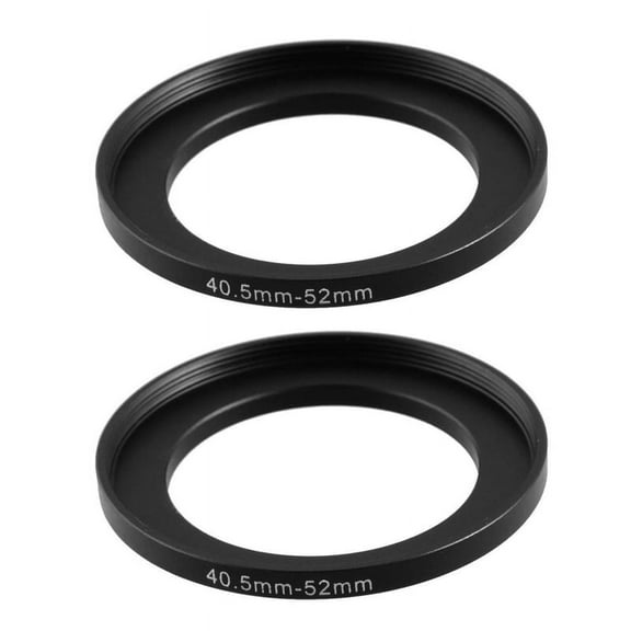 2X Replacement 40.5mm-52mm Metal Filter Step Up Ring Adapter for Camera,2 x Step Up Adapter Ring,Black