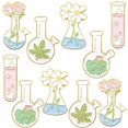 thumbnail image 1 of 10 piezas de esmalte con forma de tubo de ensayo, broches de solapa con forma de planta, insignias para chaquetas, 1 of 5