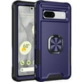thumbnail image 1 of SaniMore for Google Pixel 7A Multi-Functional Case, 3-Layer Protection Magnetic Cover Support Car Mount & 360° Rotatable Metal Ring Kickstand Full Body Shockproof Protective Shell, Blue, 1 of 7