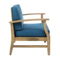 thumbnail image 5 of Danielle Outdoor Acacia Wood 2 Seater Chat Set with Cushions, Teak and Blue, 5 of 10
