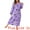 Light Purple, variant on DARING DIVA Women's Plus Size Floral Long Sleeve Casual Nightgowns 1X Light Purple
