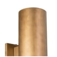 thumbnail image 4 of Homestock Country Cottage 14.25-In H Warm Brass Outdoor Mid Century Modern 2 Light Outdoor Cylinder Wall Sconce, Up-Down Lighting, 4 of 9