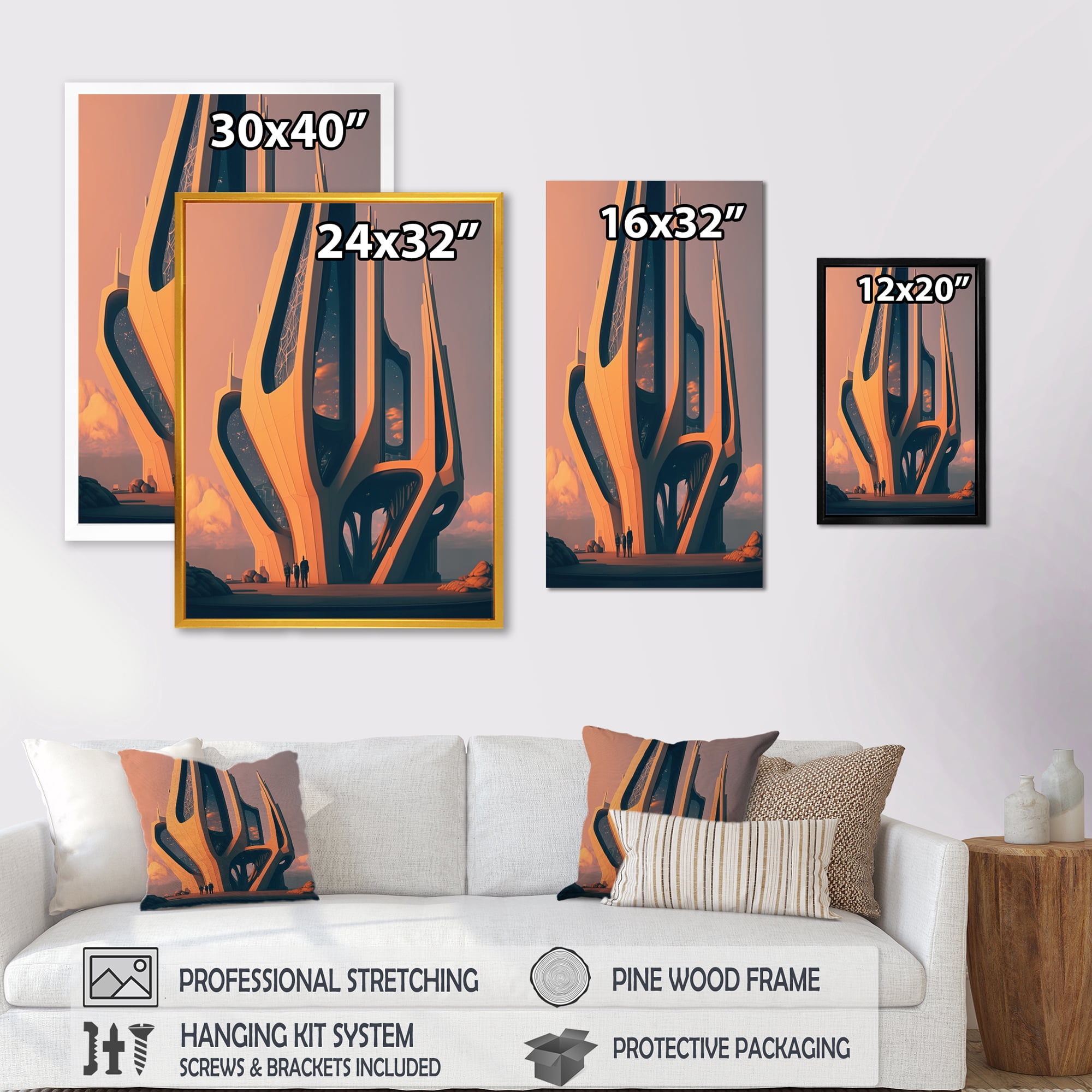 Designart Futuristic Designs IV Canvas Wall Art
